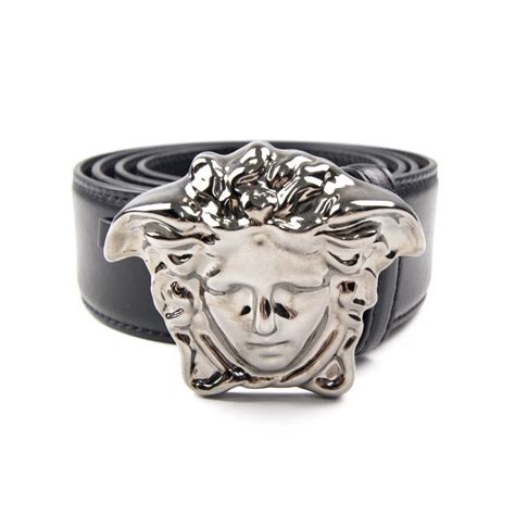 versace belt silver lion|Versace medusa belt all white.